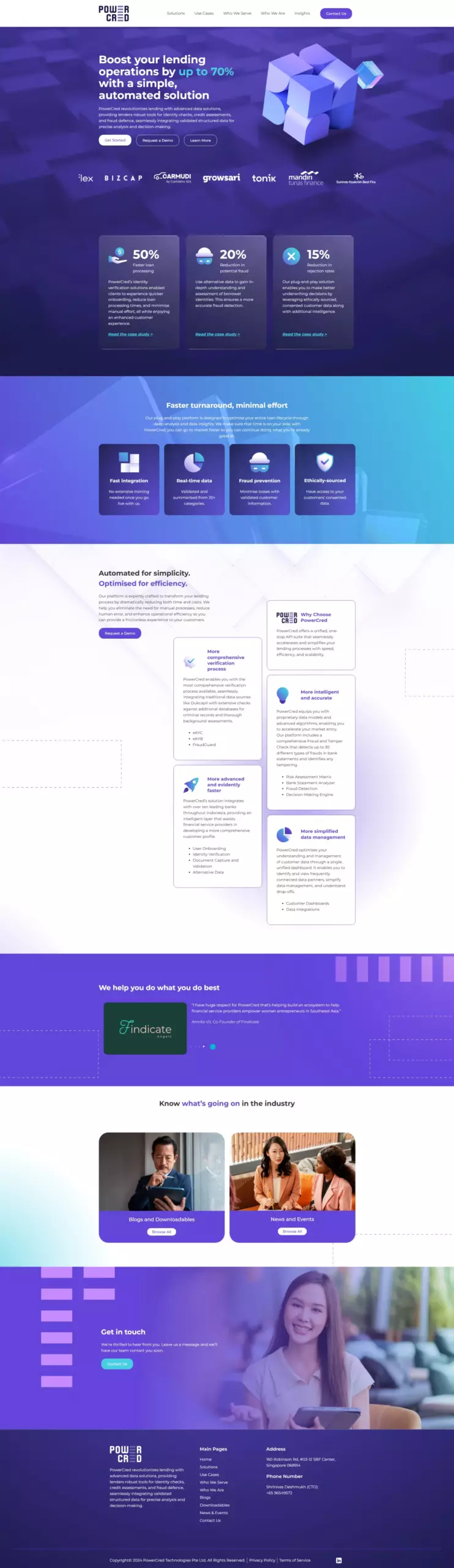 Screenshot of powercred.io